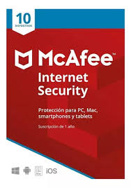 mcaffe internet security 10 usuarios 1 año