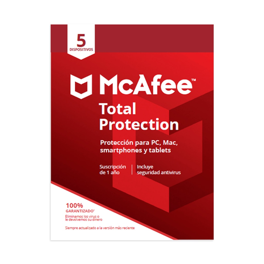 mcaffe total protection 5 dispositivos 1 año