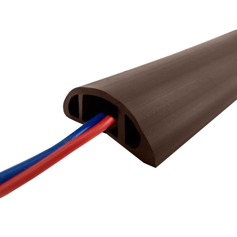 Canal Flex De Piso Adhesiva Café 50X15Mm X 2M Halux